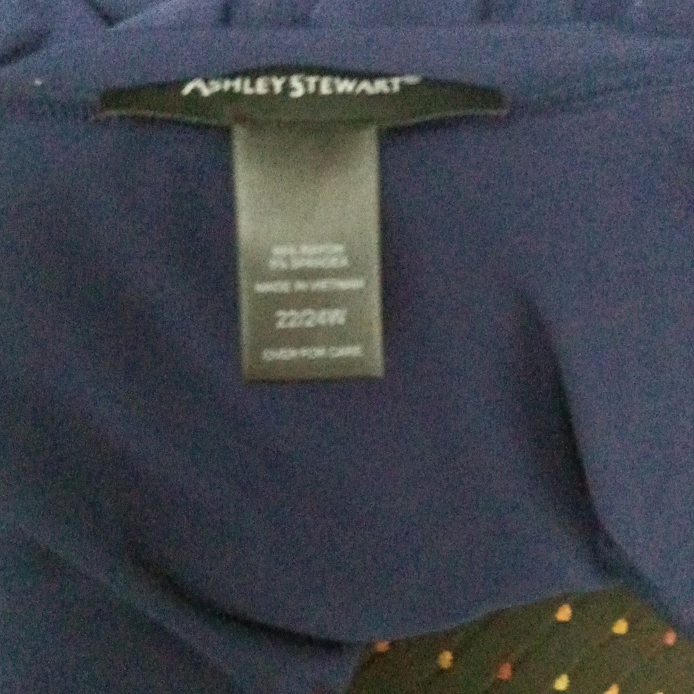 Ashley Stewart Navy Top